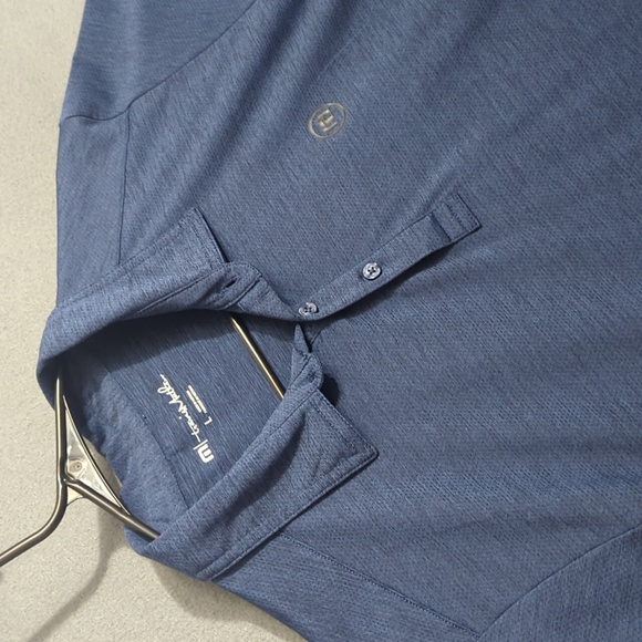 Travis Mathew Shirt Men's L Blue Polo Performance Stretch Golf - Picture 1 of 8
